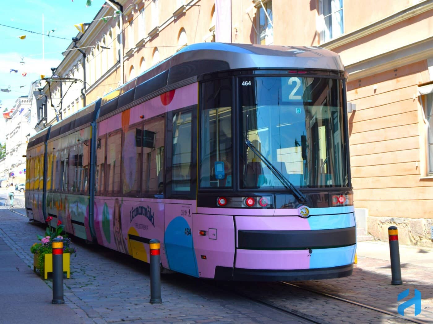 A tram in Helsinki