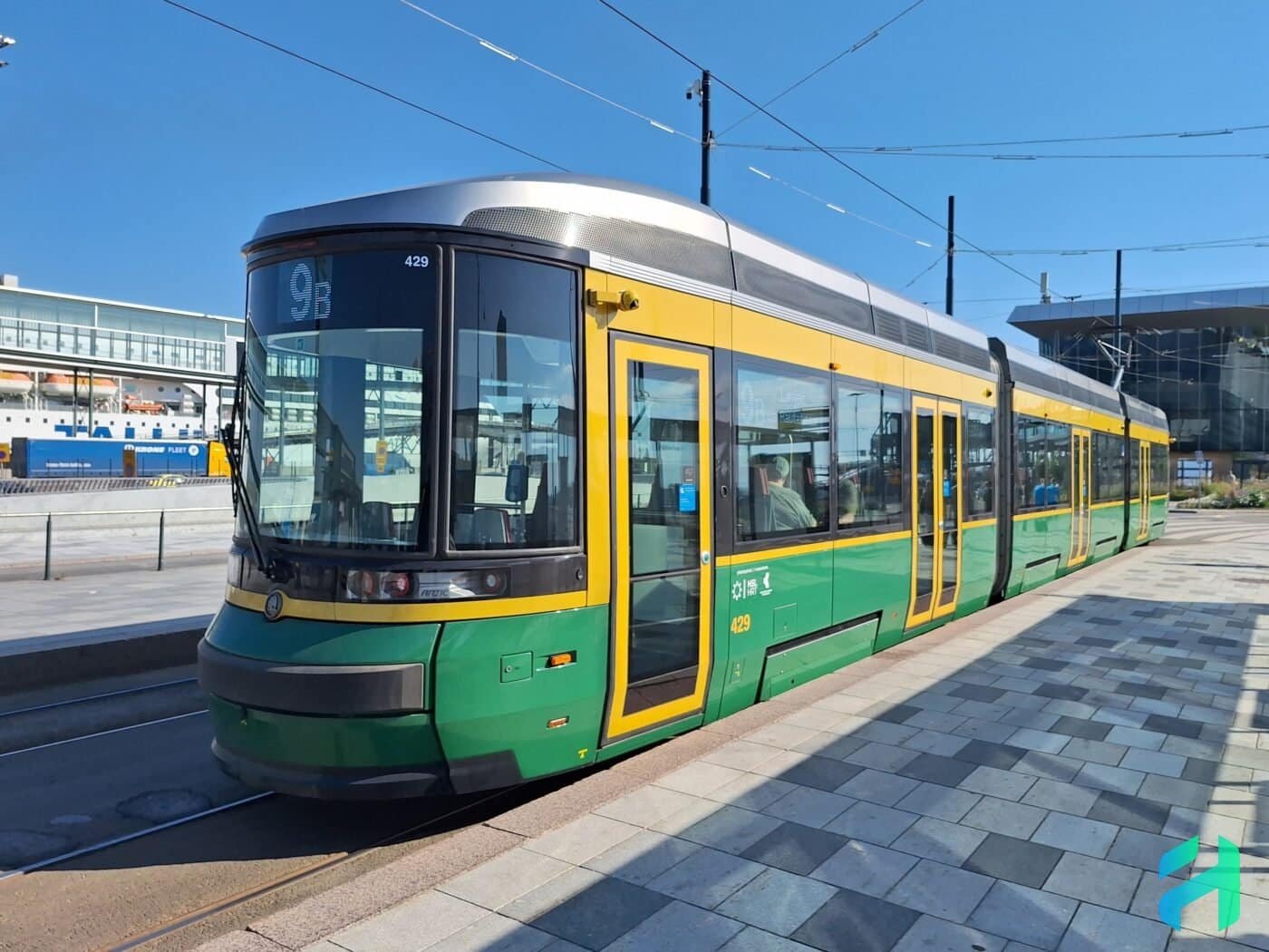 Tram at Weat Harbour, Helsinki