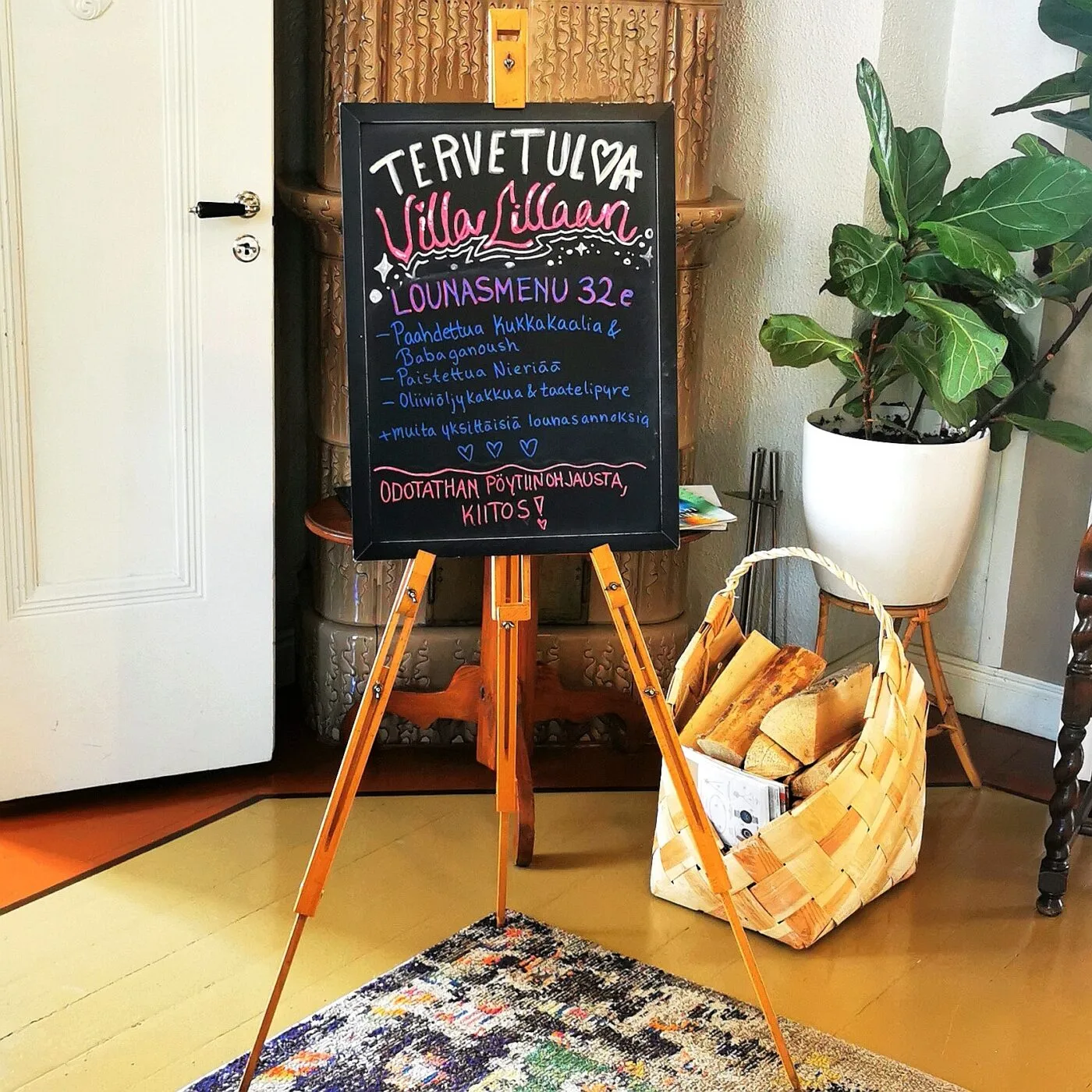 Villa Lilla welcome sign